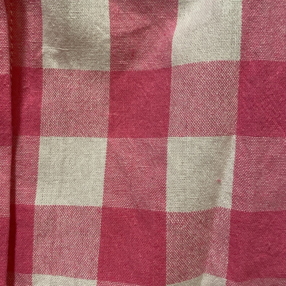 entro Pink and White Gingham Ruffle Sleeve Blouse - Picture 5 of 6
